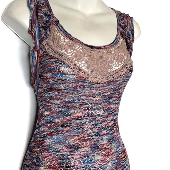 FREE PEOPLE Knit/Lace Sleeveless Drop Waist Dress - Picture 2 of 5